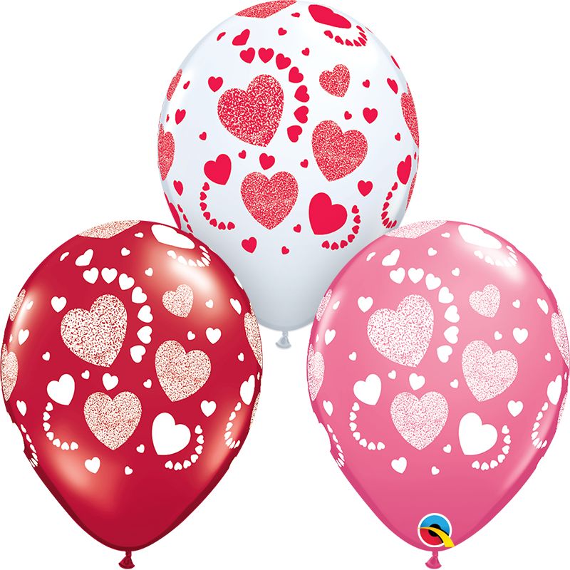 11 Etched Hearts A Round Latex Balloon Uninflated It S My Party