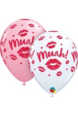 11" Kissy Lips Muah! Latex Balloon (Without Helium)