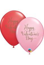 11" Valentine's Day Script Latex Balloon (Without Helium)