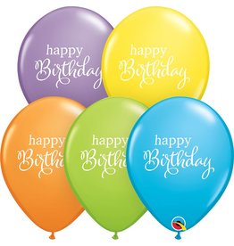 11" Simply Happy Birthday Latex Balloon (Without Helium)
