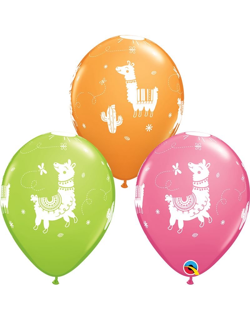 11" Llama Latex Balloon (Without Helium)