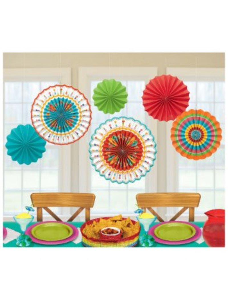 Fiesta Paper Fan Decorations (6)