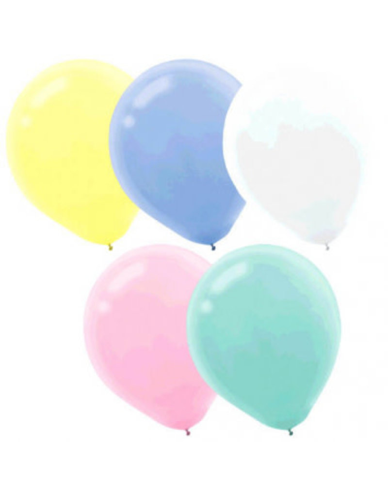 Assorted Pastel 11" Latex Balloons (72)
