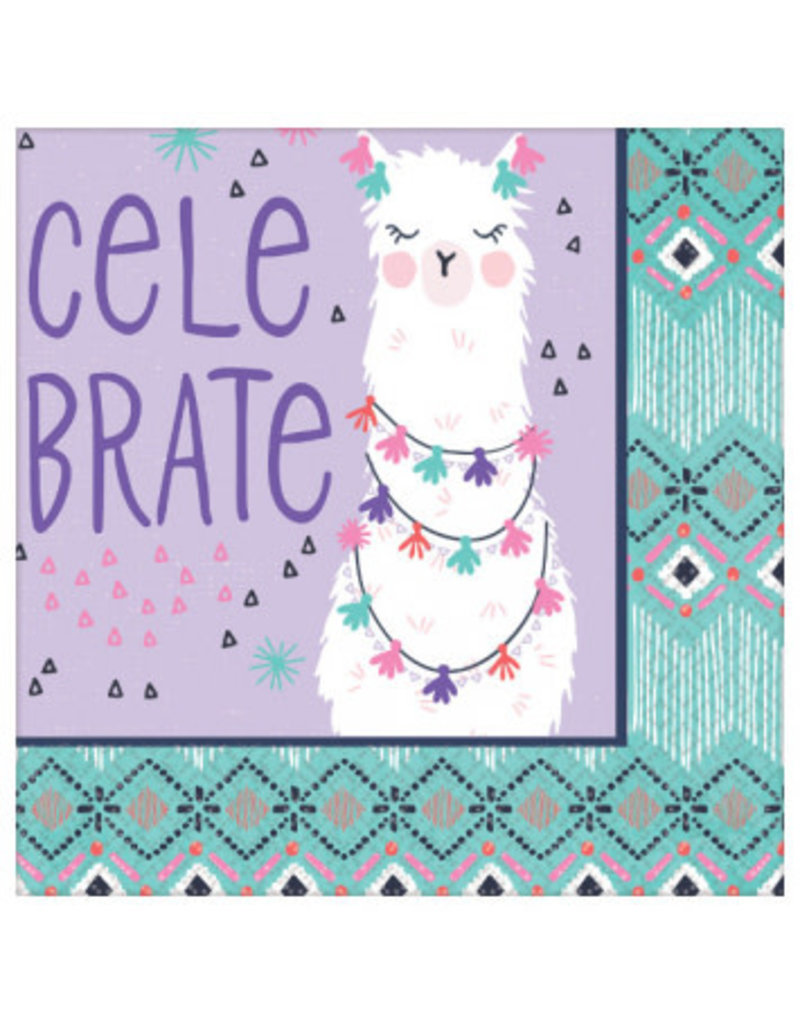 Llama Fun Beverage Napkins (16)
