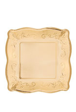Gold Embossed Square 10" Plates (8)