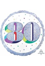 Here's To Your 80th Birthday 18" Mylar Balloon