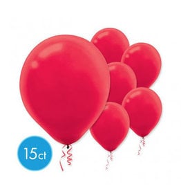 Apple Red Solid Color Latex Balloons (15)