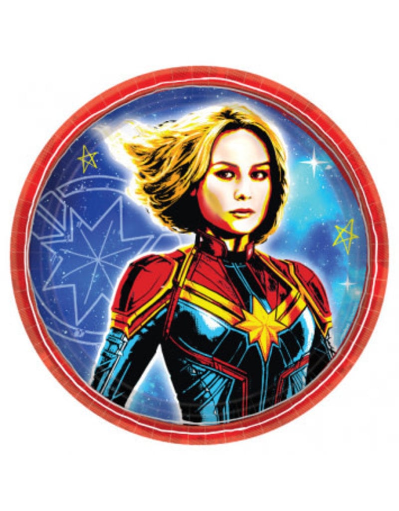 Captain Marvel Round 7" Plates (8)