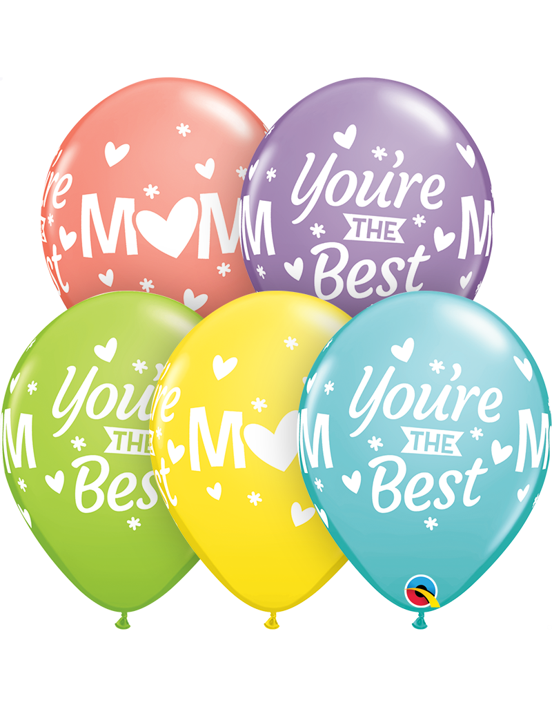11" Mom you're the Best Balloon (Without Helium)