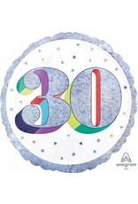 Here's To Your 30th Birthday 18" Mylar Balloon