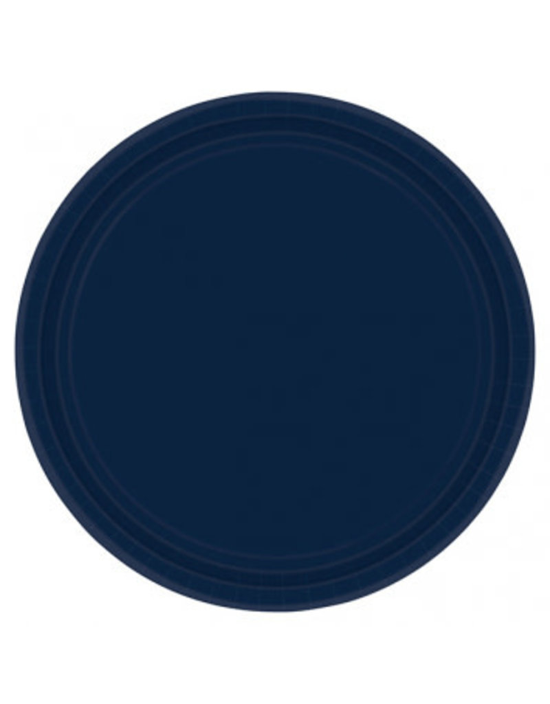 True Navy 9" Paper Plates (20)