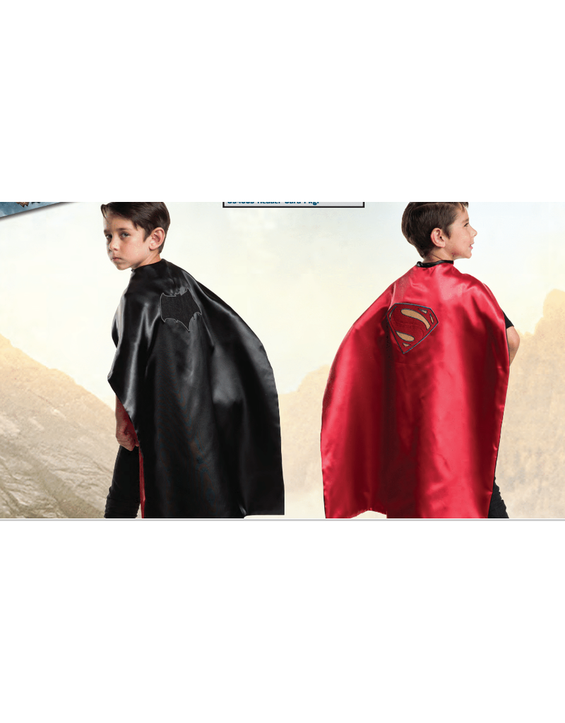 Batman and Superman 2 in 1 Reversible Cape