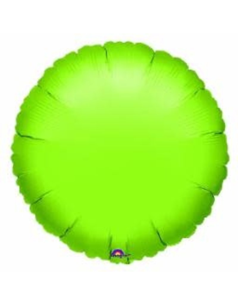 Lime Green Round 18" Mylar Balloon