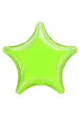Lime Green Star 18" Mylar Balloon