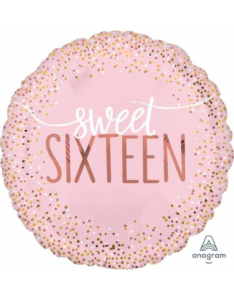 Blush Sweet Sixteen 18" Mylar Balloon