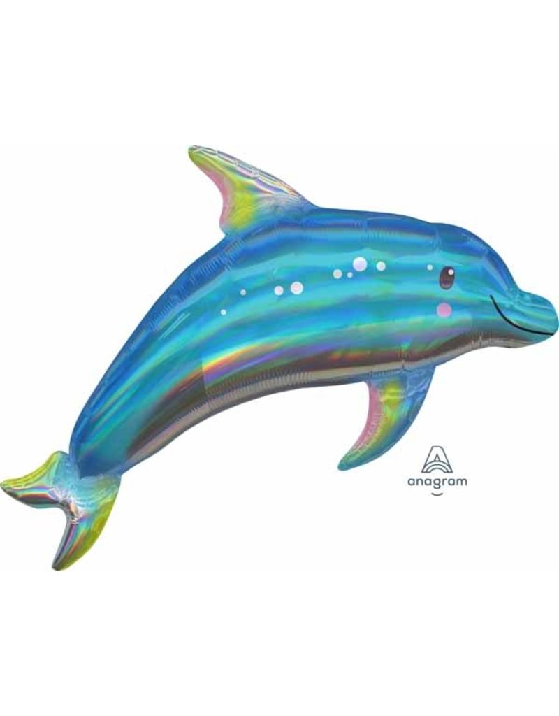Iridescent Dolphin 29" Mylar Balloon