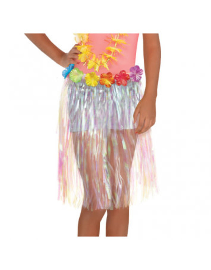 Iridescent Plastic Luau Skirt - Child