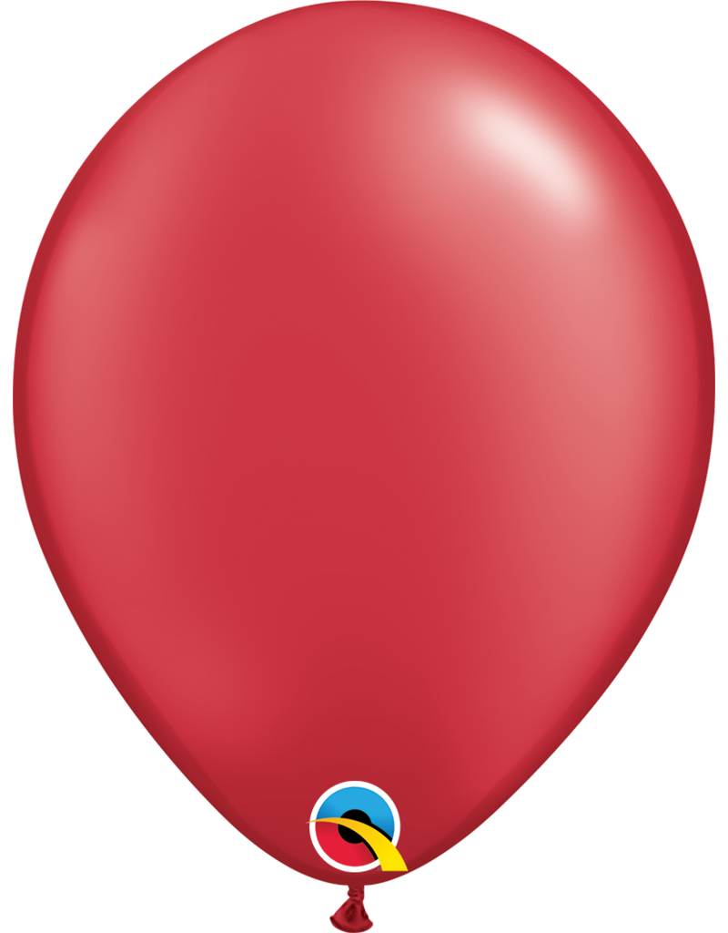 11" Pearl Ruby Red Latex Balloon (Without Helium)