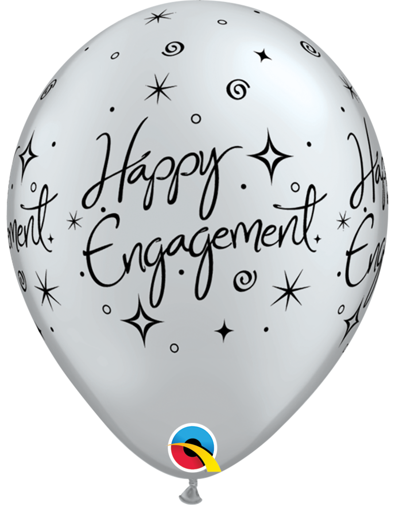 11" Engagement Elegant Sparkle Balloon (Without Helium)