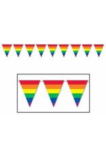Rainbow Pennant Banner 10" X 12'