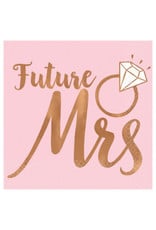 Blush Wedding Beverage Napkins Future Mrs. - Hot Stamped