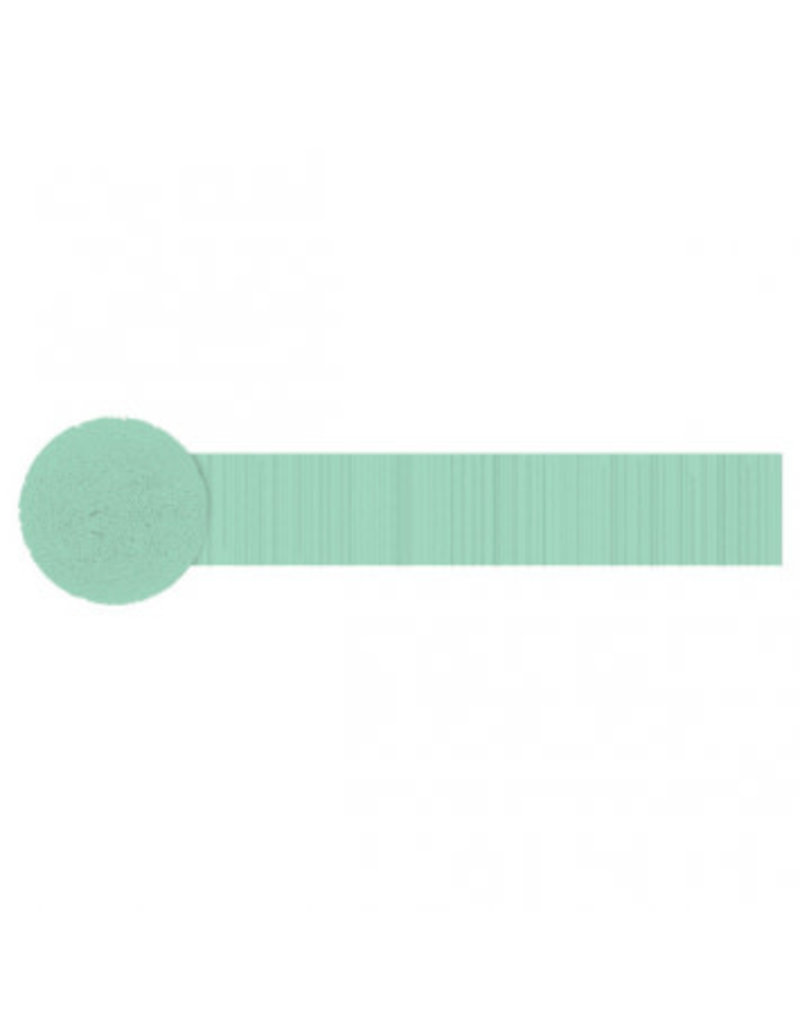 Fringe Crepe Streamer, 81' - Cool Mint