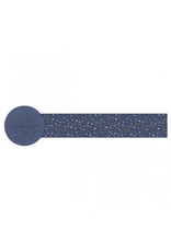 Printed Crepe Streamer, 81' - Navy Stars