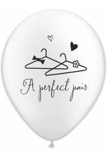 11" Pearl White A Perfect Pair Balloon (Without Helium)