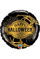 Halloween Golden Skeleton 18" Mylar Balloon