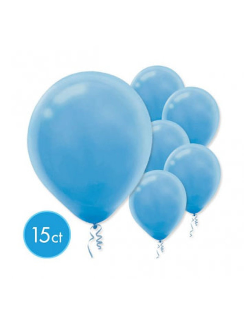 Powder Blue 12" Latex Balloons (15)