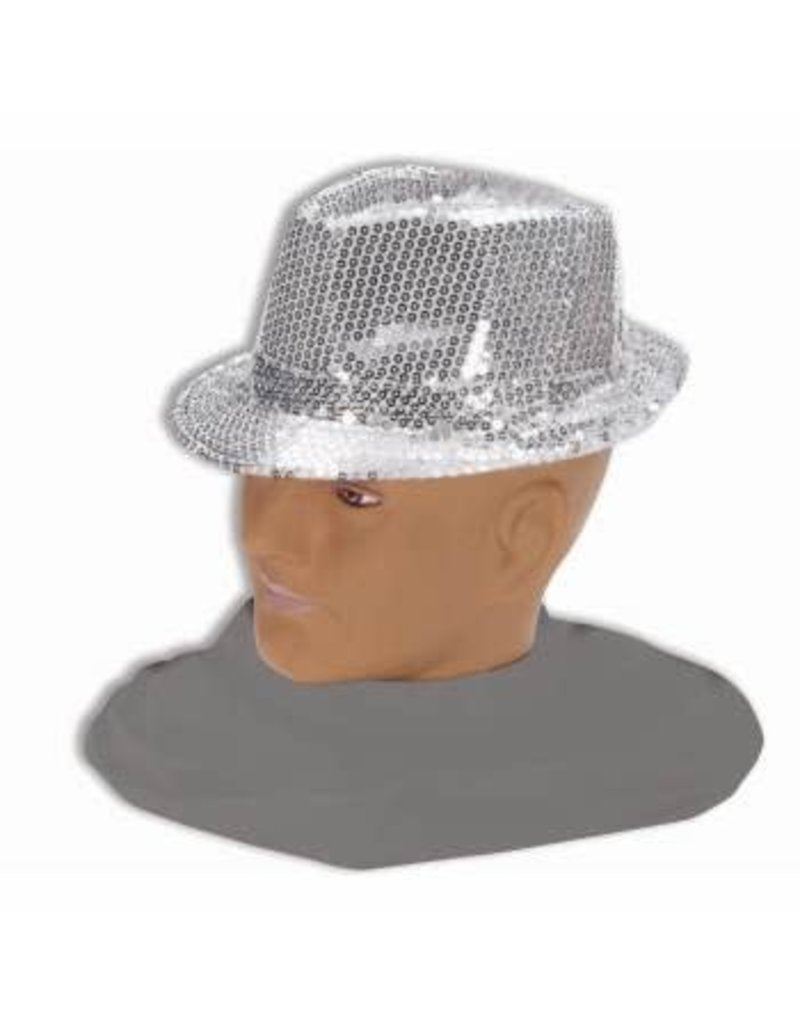 Silver Sequin Fedora