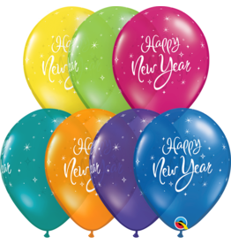 11" New Year Sparkle Jewel Tone Balloon (Without Helium)