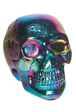 Large Metallic Oil Slick Rainbow Skull