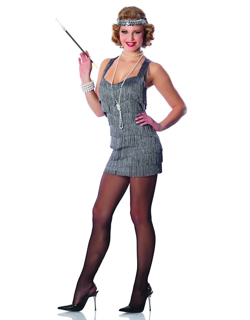 Women's Lindy & Lace Too Silver Large Costume