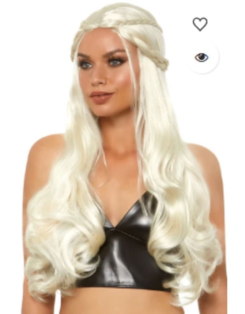 32" Blonde Braided Long Wavy Dragon Queen Wig