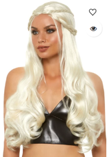 32" Blonde Braided Long Wavy Dragon Queen Wig