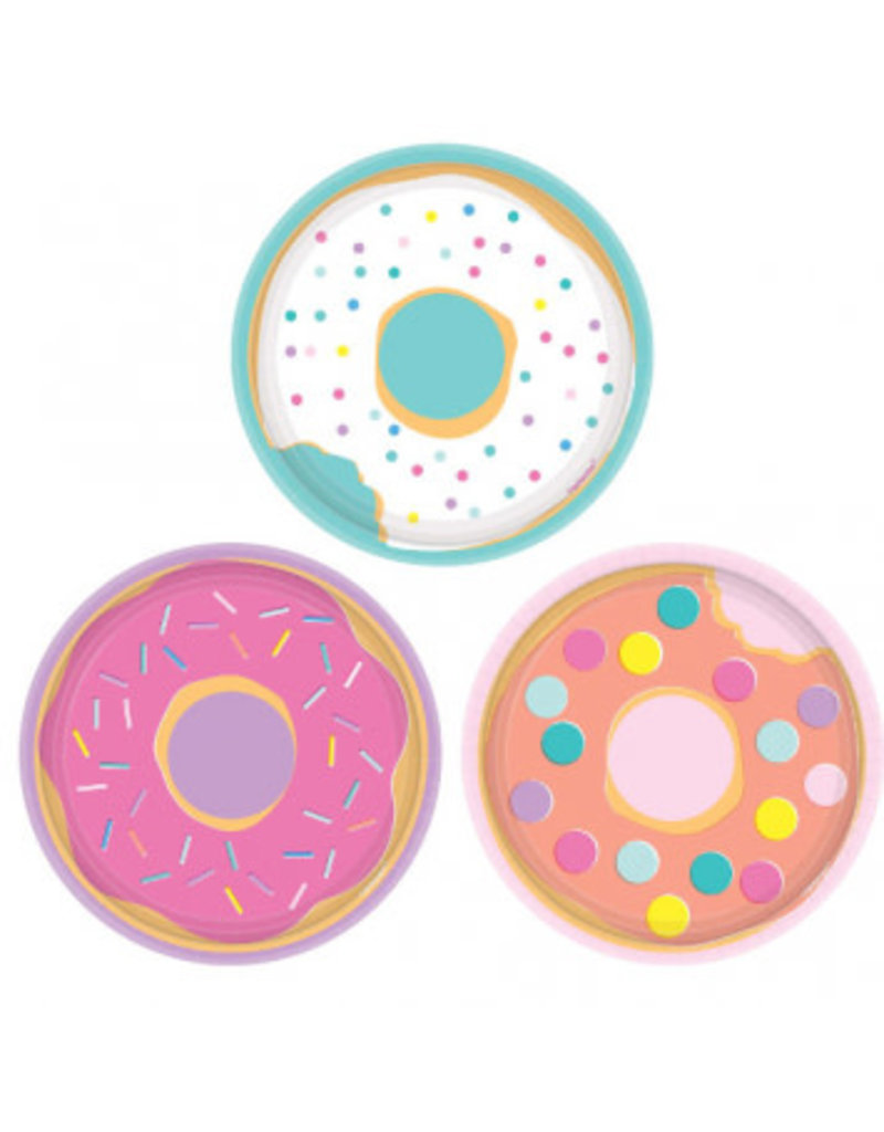 Donut Party Assorted Round 7" Plates (8)