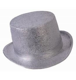 Glitter Mesh Top Hat-Silver