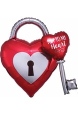 Key To My Heart 32" Mylar Balloon