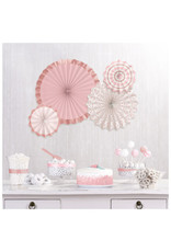 Blush Wedding Paper Fans - Hot Stamp