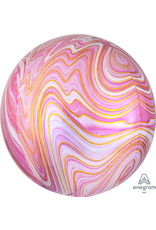 Pink Marblez 16" Orbz Mylar Balloon