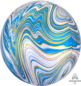 Blue Marblez 16" Orbz Mylar Balloon
