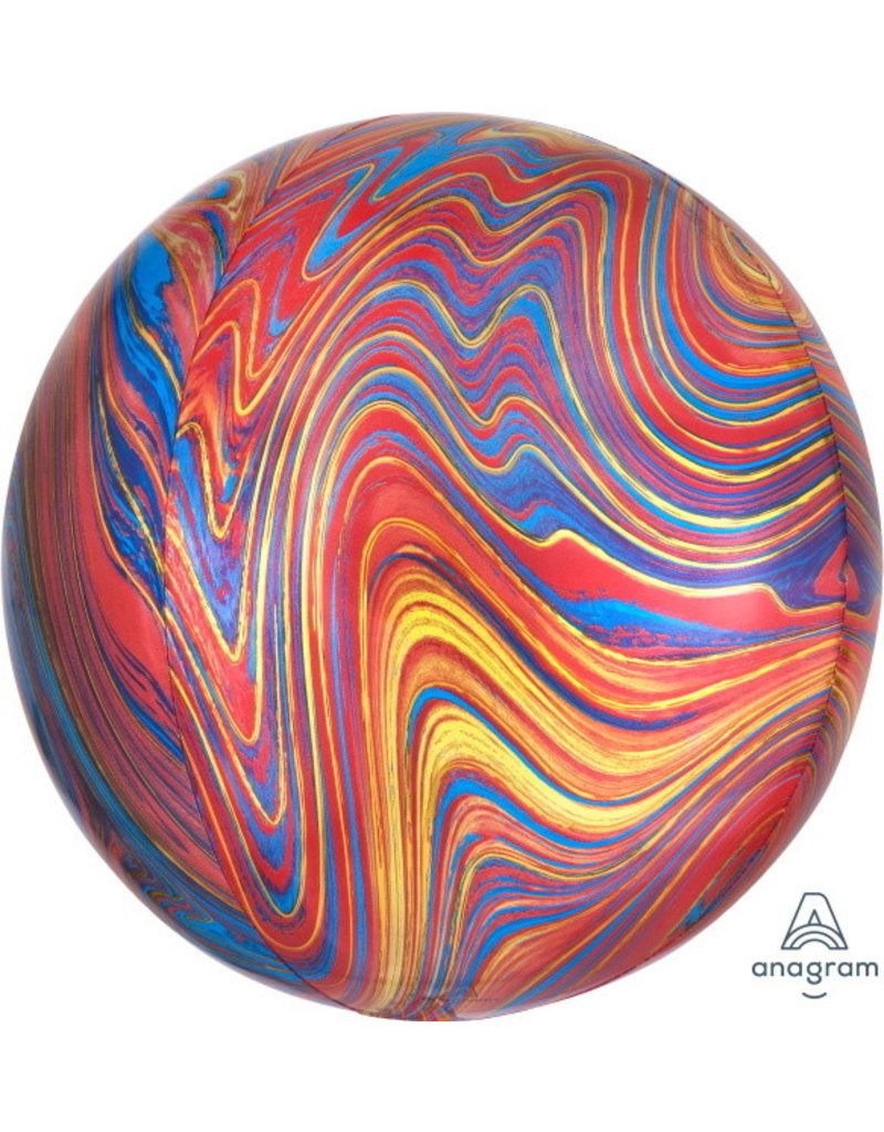 Colourful Marblez 16" Orbz Mylar Balloon