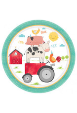 Barnyard Birthday Round Plates, 10 1/2"