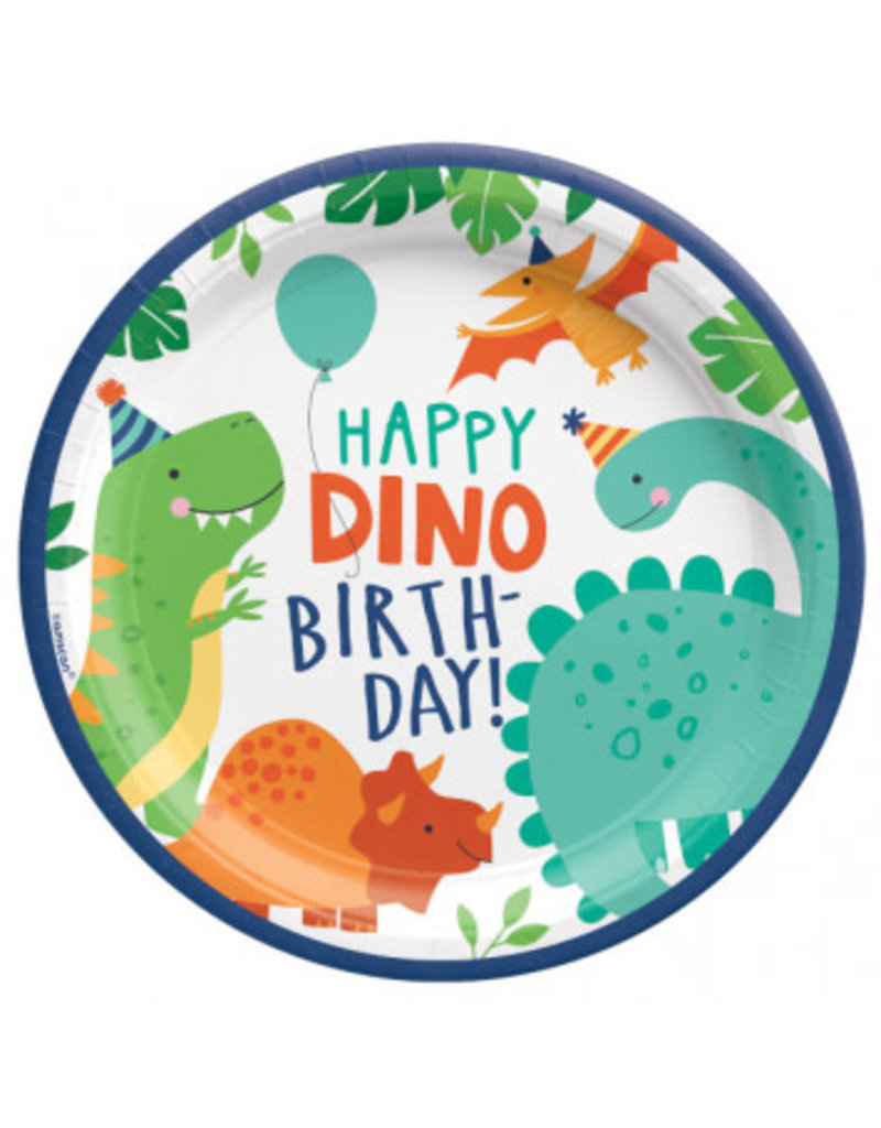 Dino-Mite 9" Round Plates (8)