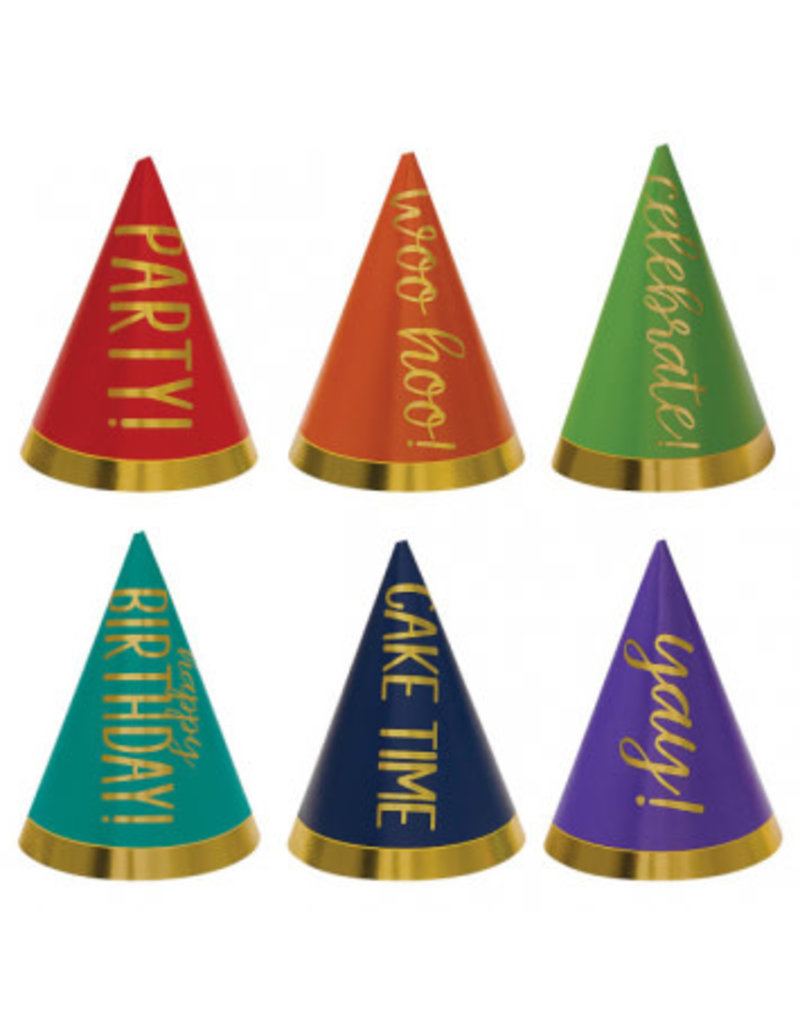 Rainbow Mini Cone Hats (12)