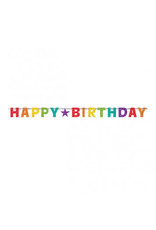 Happy Birthday Rainbow Prismatic Letter Banner