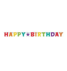 Happy Birthday Rainbow Prismatic Letter Banner