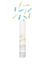 Oh Baby Blue & Gold Confetti Gender Reveal Popper