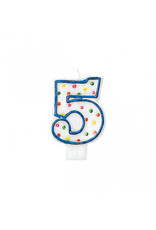 #5 Polka Dots Flat Molded Candle